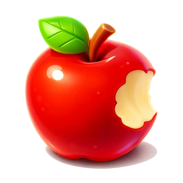 ภาพประกอบคำว่า apple (แอปเปิ้ล)