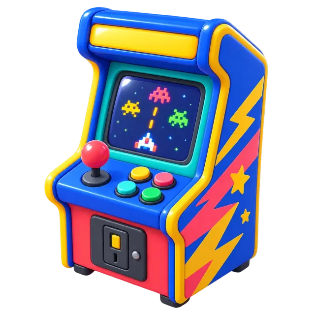 ภาพประกอบคำว่า arcade (เกมตู้ / อาร์เคด)