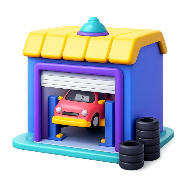 ภาพประกอบคำว่า auto repair shop (อู่ซ่อมรถ)