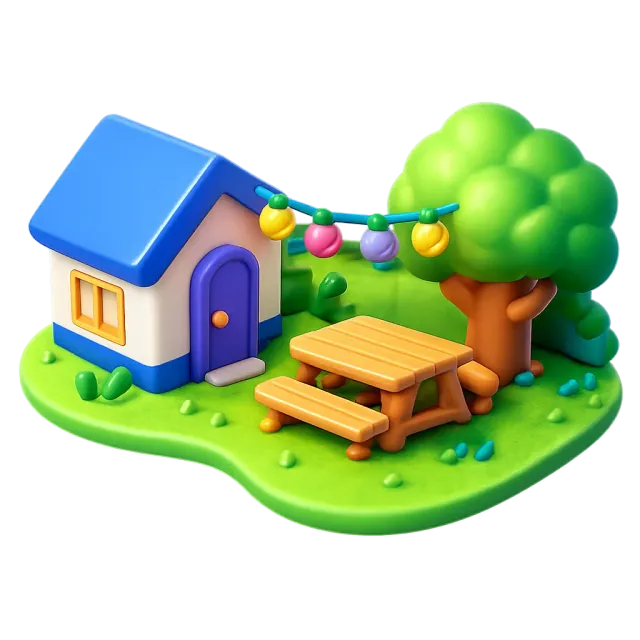 ภาพประกอบคำว่า backyard (สวนหลังบ้าน)