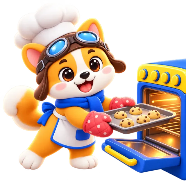 ภาพประกอบคำว่า bake (อบ (ขนม/ขนมปัง))