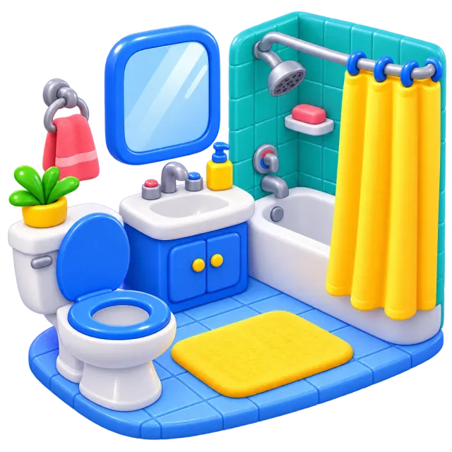 ภาพประกอบคำว่า bathroom (ห้องน้ำ)