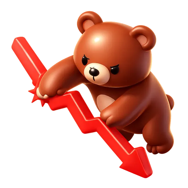 ภาพประกอบคำว่า bear market (ตลาดขาลง)