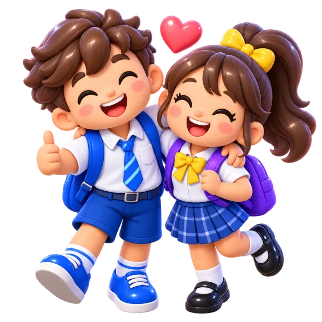 ภาพประกอบคำว่า best friend (เพื่อนสนิท)