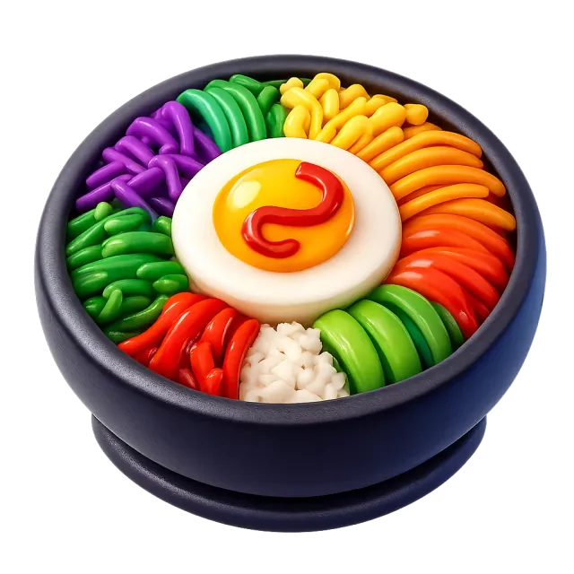 ภาพประกอบคำว่า bibimbap (ข้าวยำเกาหลี)