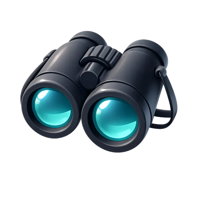 ภาพประกอบคำว่า binoculars (กล้องส่องทางไกล)