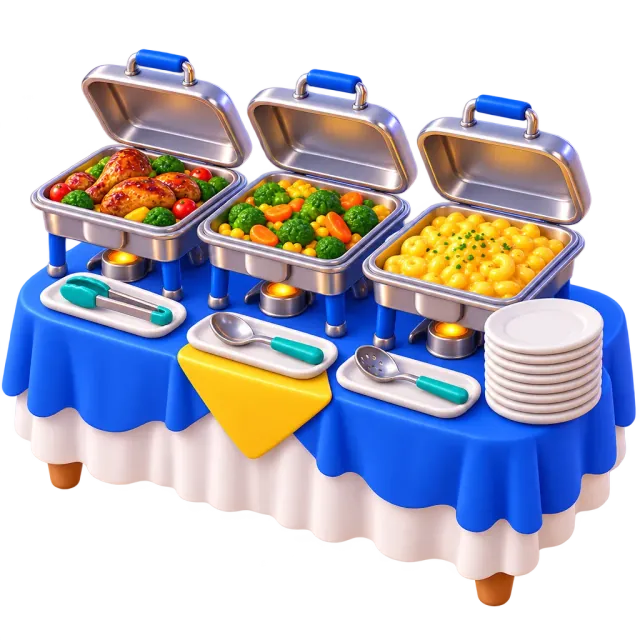 ภาพประกอบคำว่า buffet (บุฟเฟ่ต์)