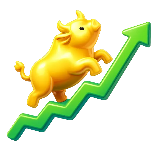 ภาพประกอบคำว่า bull market (ตลาดขาขึ้น)