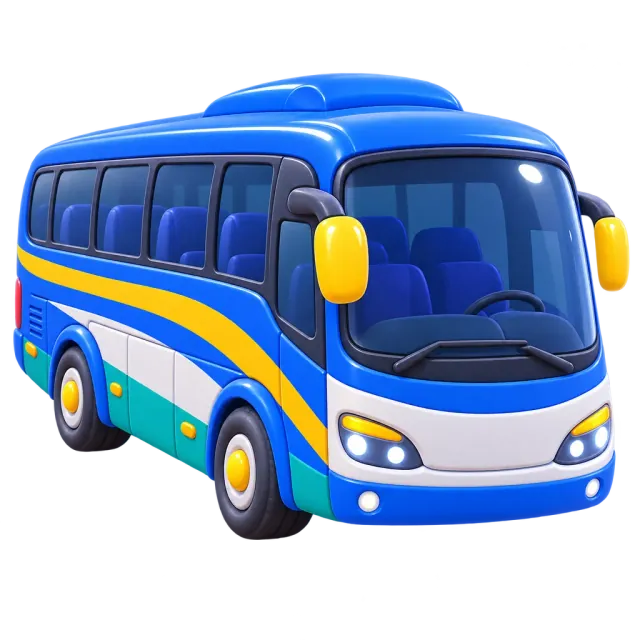 ภาพประกอบคำว่า bus (รถบัส / รถเมล์)