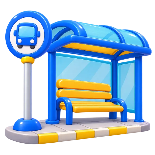 ภาพประกอบคำว่า bus stop (ป้ายรถเมล์)