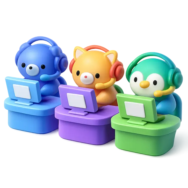 ภาพประกอบคำว่า call center (ศูนย์รับสายลูกค้า)