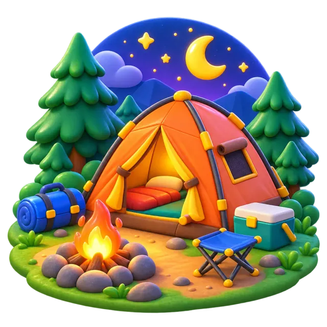 ภาพประกอบคำว่า camping (การตั้งแคมป์ / แคมป์ปิ้ง)