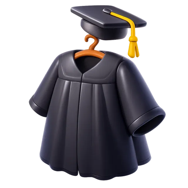 ภาพประกอบคำว่า cap and gown (ชุดครุยและหมวกรับปริญญา)