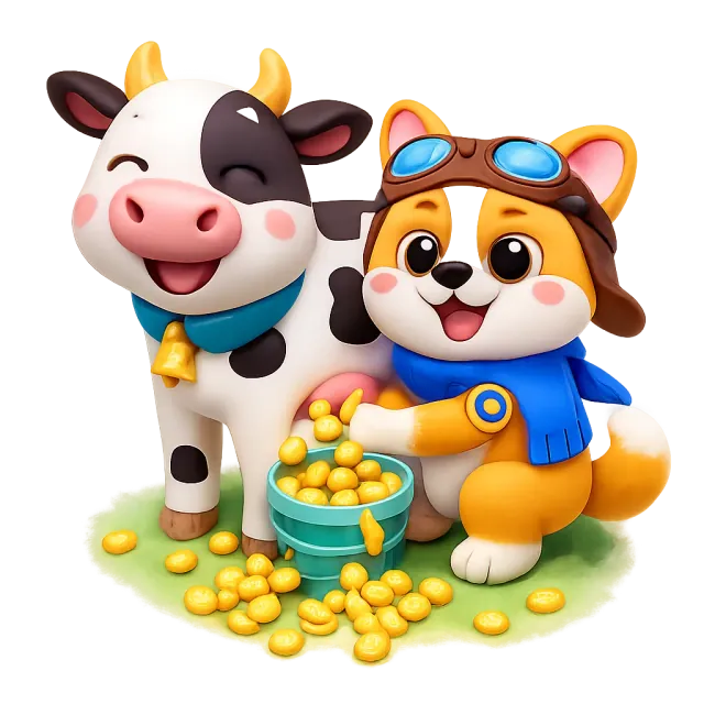 ภาพประกอบคำว่า cash cow (ธุรกิจทำเงินไม่หยุด)