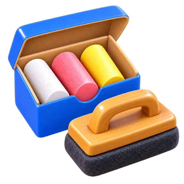 ภาพประกอบคำว่า chalk (ชอล์ก)