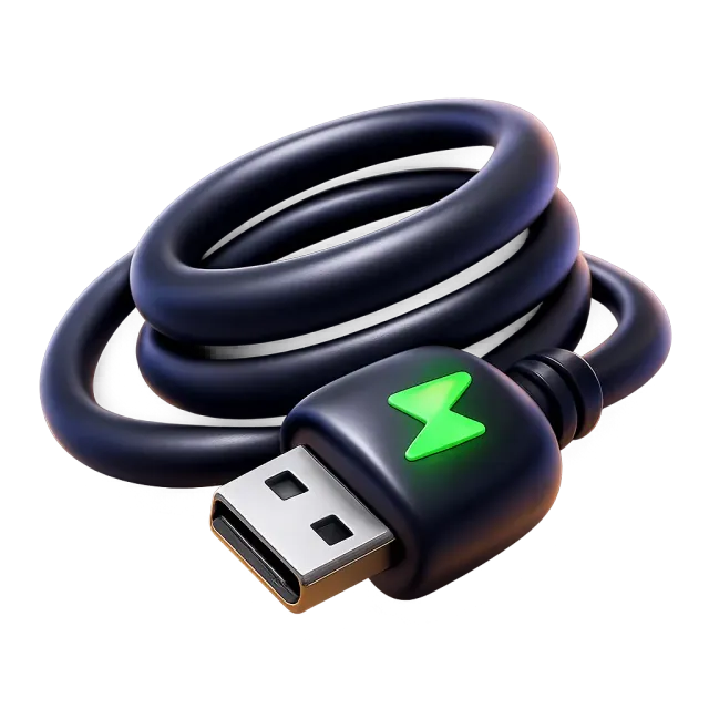 ภาพประกอบคำว่า charging cable (สายชาร์จ)