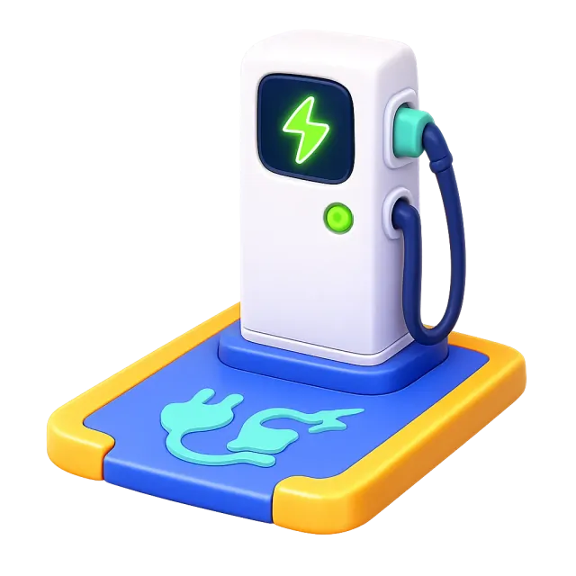 ภาพประกอบคำว่า charging station (สถานีชาร์จรถไฟฟ้า)
