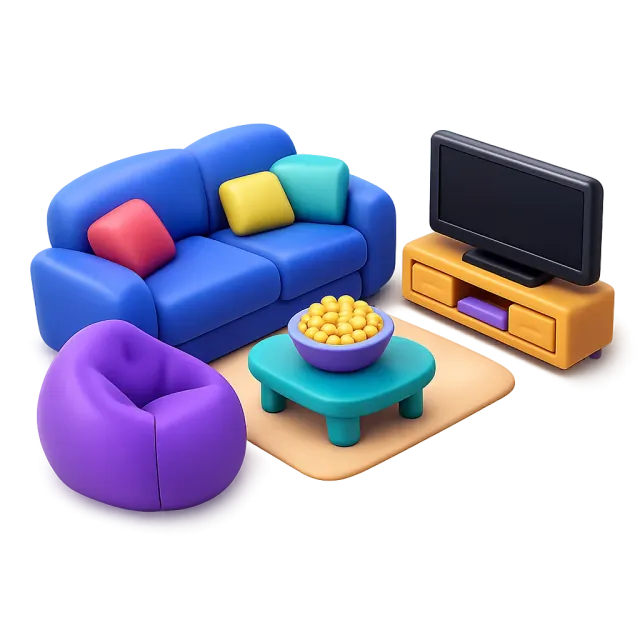 ภาพประกอบคำว่า common room (ห้องนั่งเล่นรวม (หอพัก/คณะ))