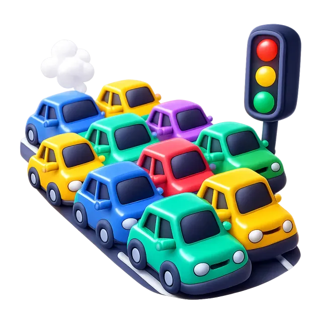 ภาพประกอบคำว่า congestion (การจราจรติดขัด / ความคับคั่ง)