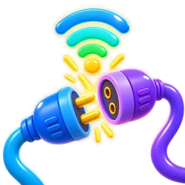 ภาพประกอบคำว่า connection (การเชื่อมต่อ / สัญญาณเน็ต)