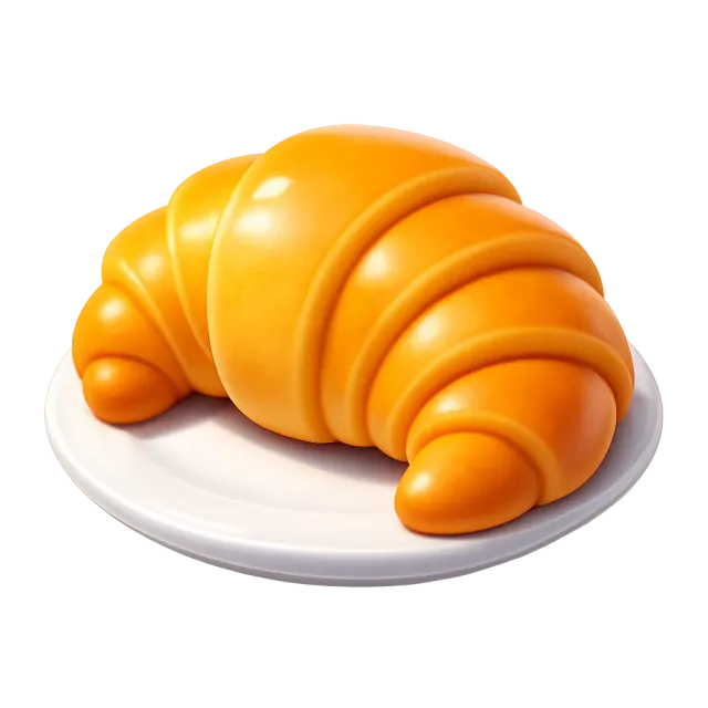 ภาพประกอบคำว่า croissant (ครัวซองต์)