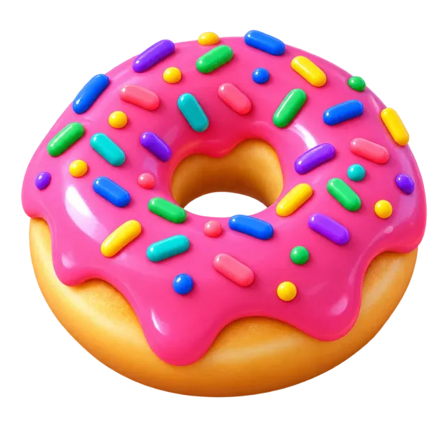 ภาพประกอบคำว่า donut (โดนัท)