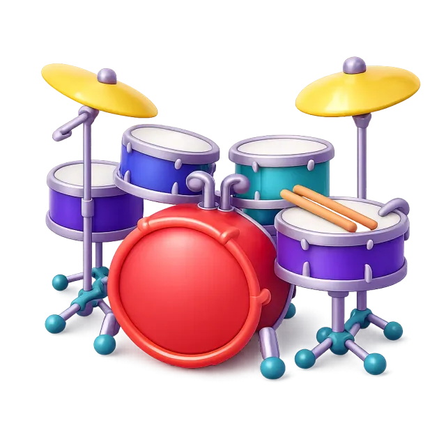 ภาพประกอบคำว่า drums (กลองชุด)