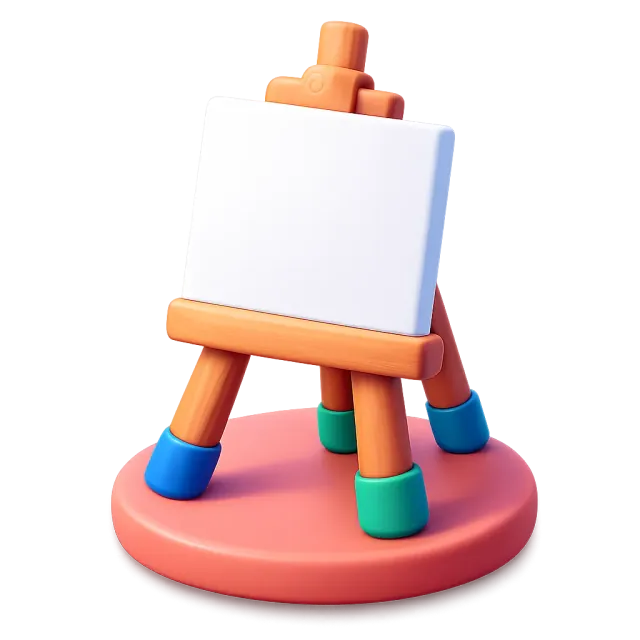 ภาพประกอบคำว่า easel (ขาตั้งวาดภาพ)