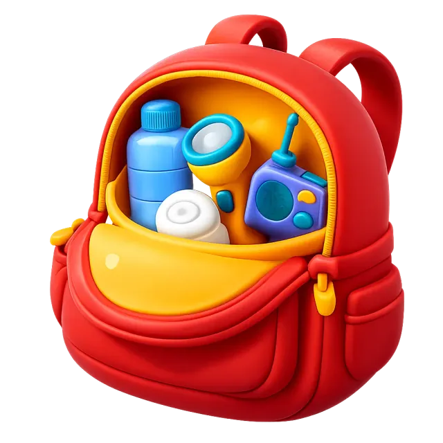 ภาพประกอบคำว่า emergency kit (ชุดอุปกรณ์ยังชีพฉุกเฉิน)