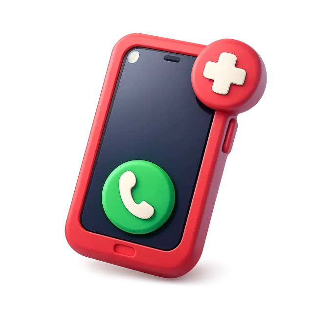 ภาพประกอบคำว่า emergency number (เบอร์โทรฉุกเฉิน)