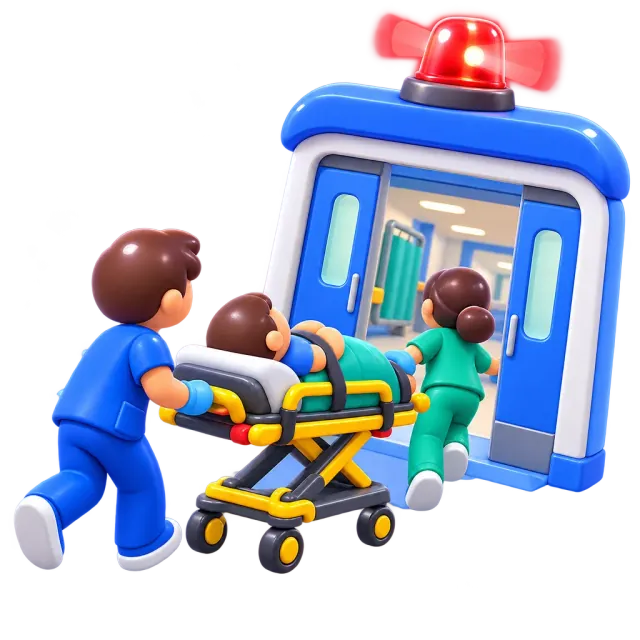 ภาพประกอบคำว่า emergency room (ห้องฉุกเฉิน)