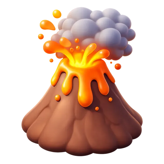 ภาพประกอบคำว่า eruption (การปะทุของภูเขาไฟ)