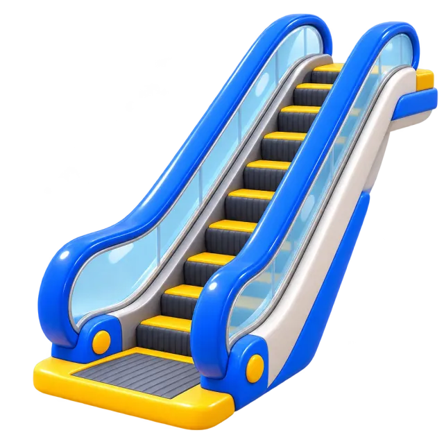 ภาพประกอบคำว่า escalator (บันไดเลื่อน)