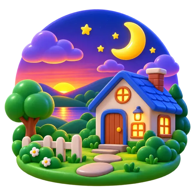 ภาพประกอบคำว่า evening (ตอนเย็น / ตอนค่ำ)