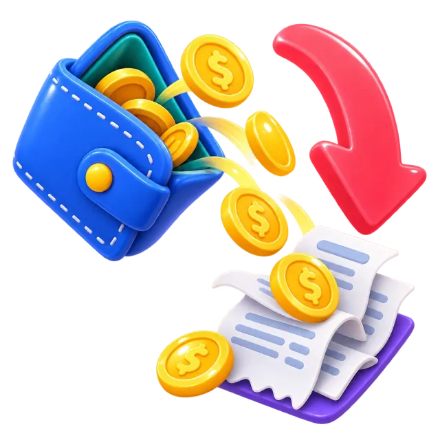 ภาพประกอบคำว่า expense (รายจ่าย / ค่าใช้จ่าย)