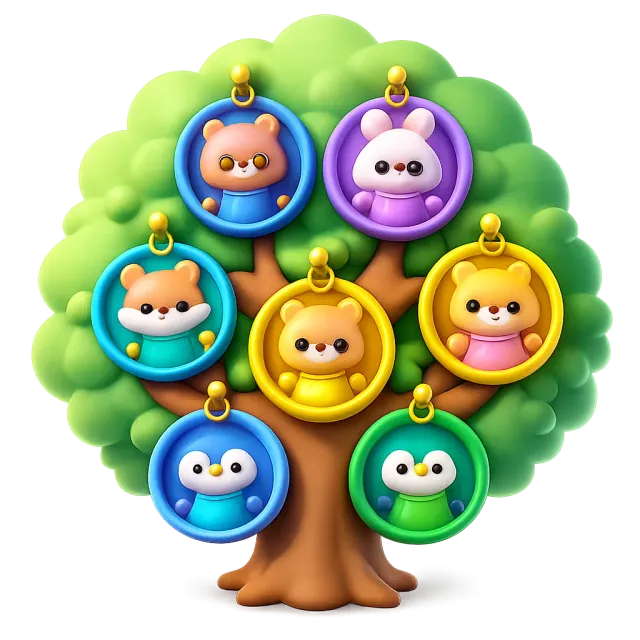 ภาพประกอบคำว่า family tree (แผนผังตระกูล)