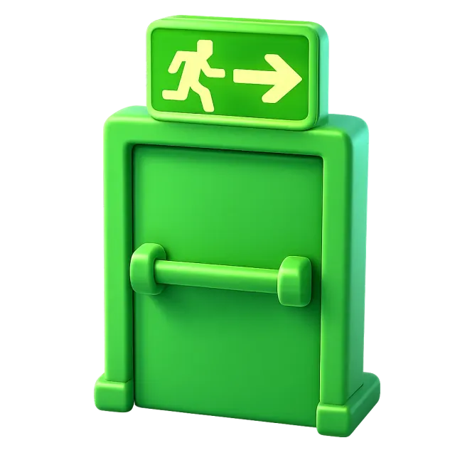 ภาพประกอบคำว่า fire exit (ทางหนีไฟ)