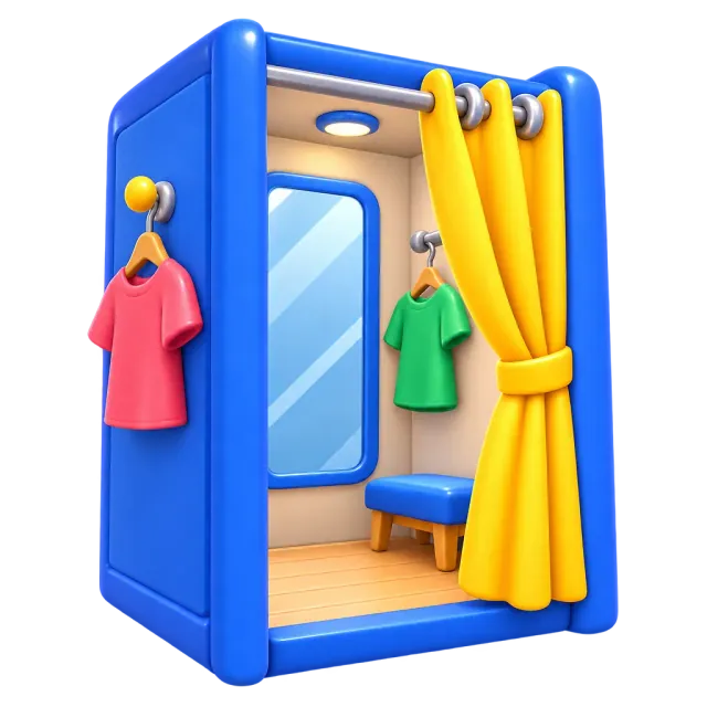 ภาพประกอบคำว่า fitting room (ห้องลองเสื้อ)