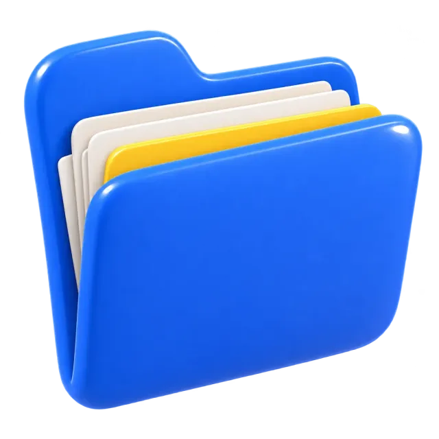 ภาพประกอบคำว่า folder (แฟ้ม / โฟลเดอร์)