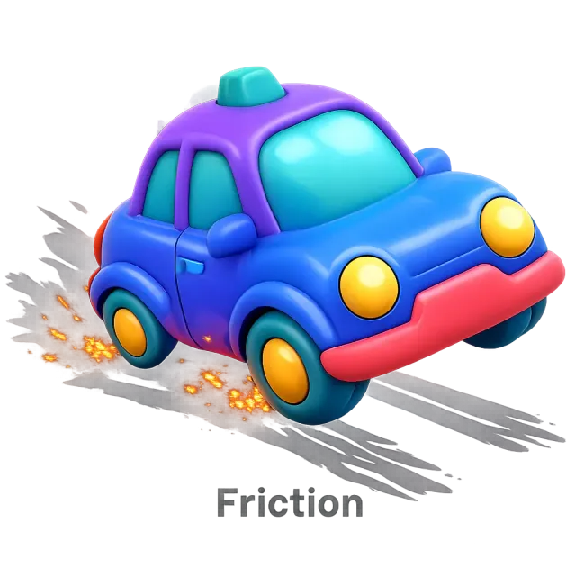 ภาพประกอบคำว่า friction (แรงเสียดทาน)