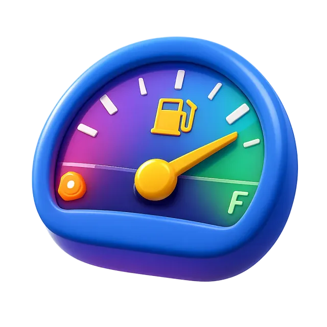 ภาพประกอบคำว่า fuel gauge (เกจน้ำมัน)