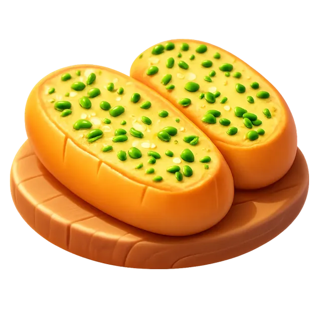ภาพประกอบคำว่า garlic bread (ขนมปังกระเทียม)