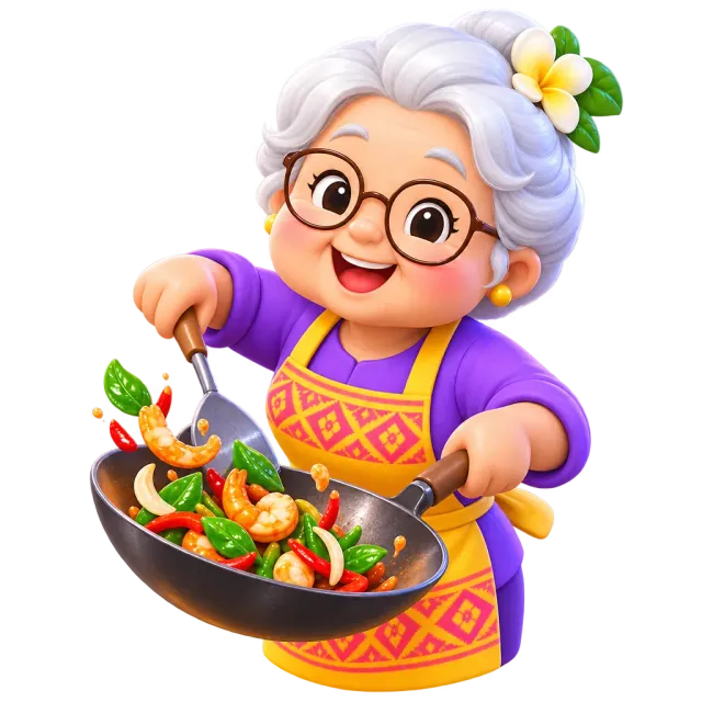 ภาพประกอบคำว่า grandmother (ย่า / ยาย)