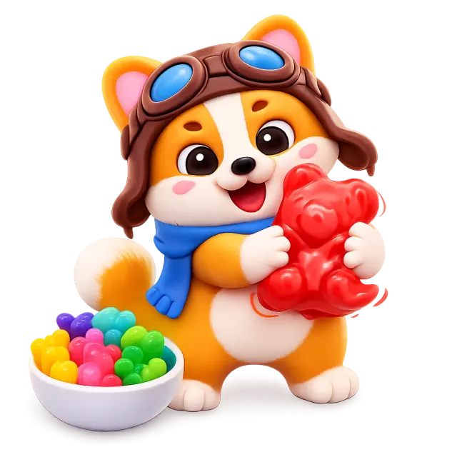 ภาพประกอบคำว่า gummy (เยลลี่หนึบ (กัมมี่))