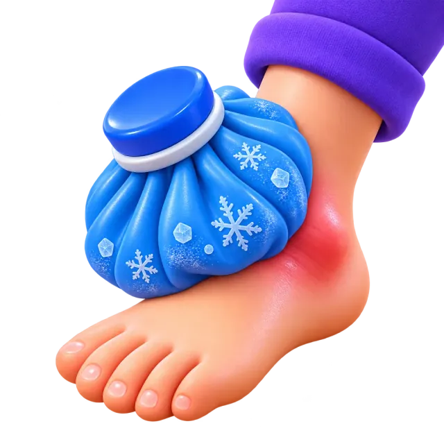 ภาพประกอบคำว่า ice pack (ถุงประคบเย็น)