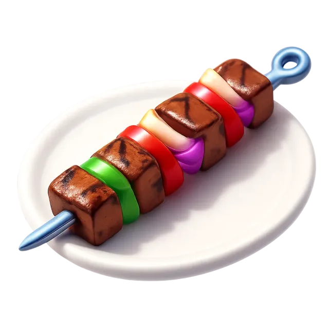 ภาพประกอบคำว่า kebab (เคบับ (เนื้อย่างเสียบไม้))