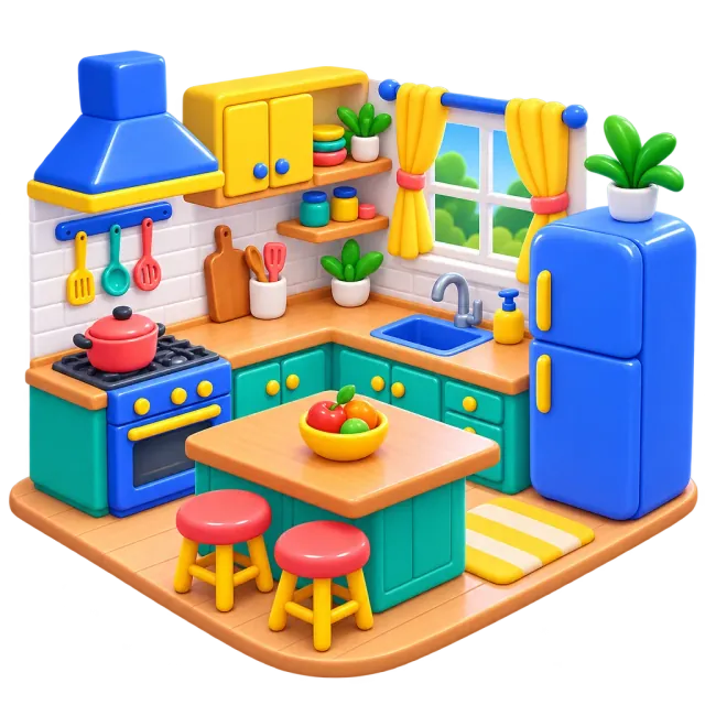 ภาพประกอบคำว่า kitchen (ห้องครัว)