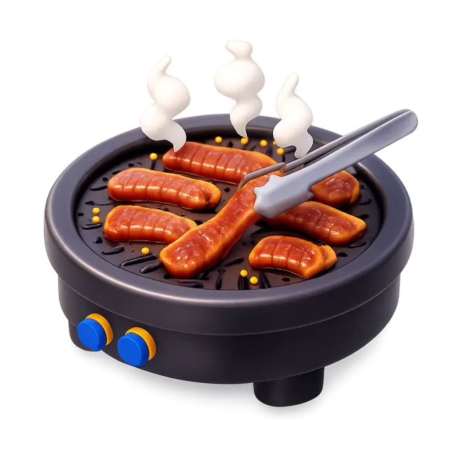 ภาพประกอบคำว่า Korean barbecue (ปิ้งย่างเกาหลี)