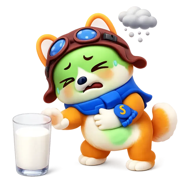ภาพประกอบคำว่า lactose intolerant (แพ้แล็กโทส (ย่อยนมไม่ได้))