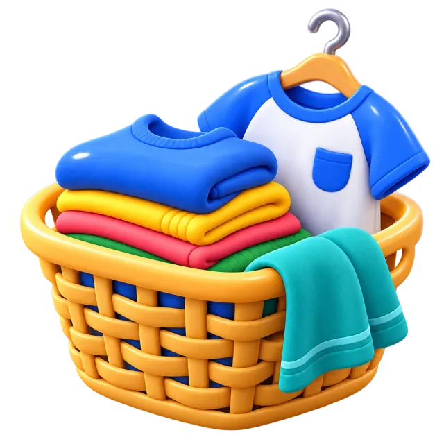 ภาพประกอบคำว่า laundry (บริการซักรีด / ผ้าที่ต้องซัก)